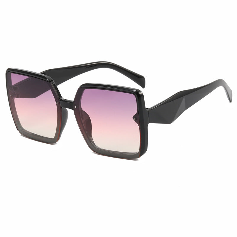 Dame overdimensjonert kvadratisk solbrille Luvikno
