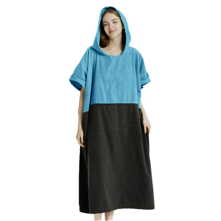 Dame hetteponcho av myk mikrofiberstoff Luvikno