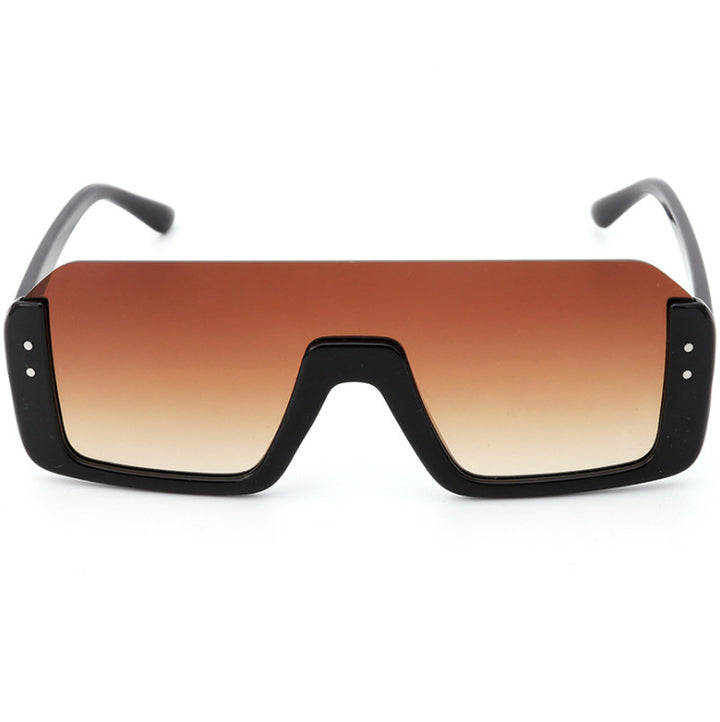 Damer Sporty Shield-solbriller med moderne design Luvikno