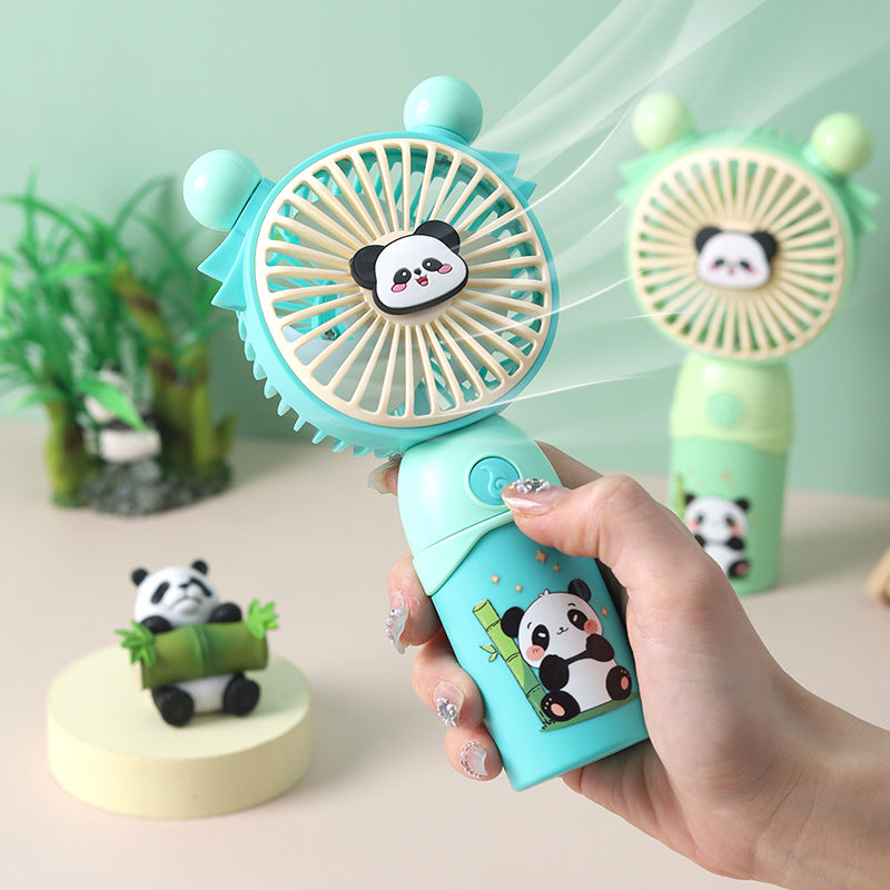Dame bærbar Mini-vifte med søtt panda-design Luvikno
