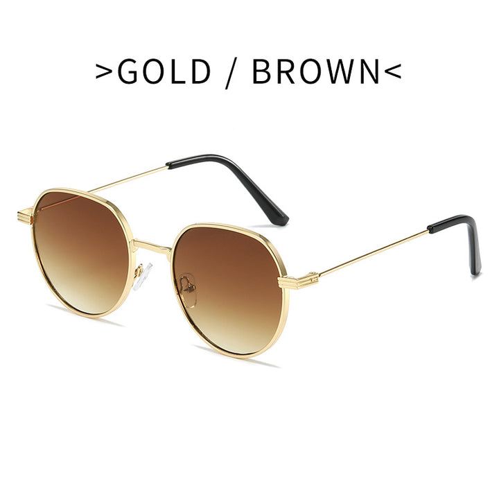 Dame Stilfull rund Designer mote solbrille Luvikno