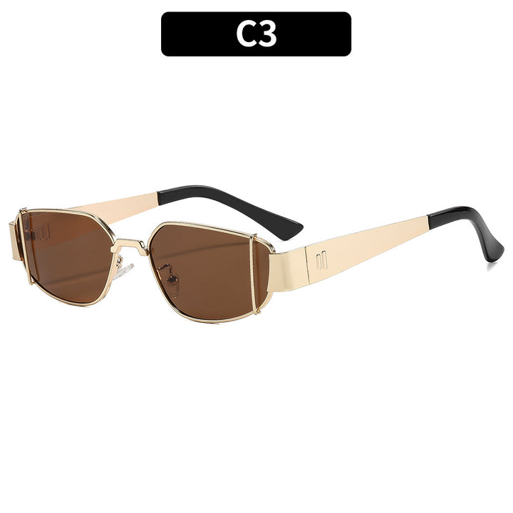 Dame designer solbrille i moderne, kantete stil Luvikno