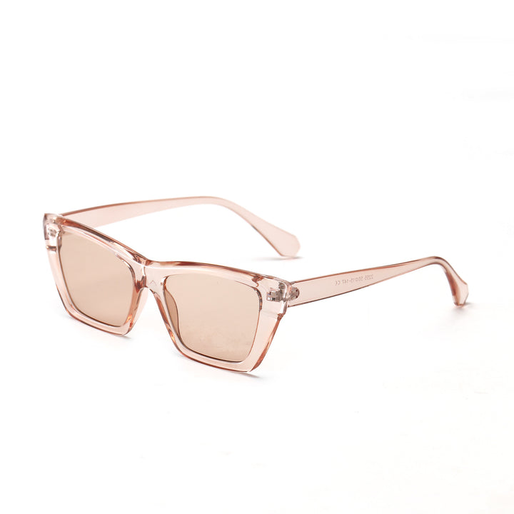 Dame geometrisk solbrille med stilfull plastinn ramme Luvikno
