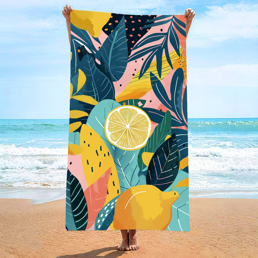 Ladies beach towel with maritime stripe pattern Luvikno