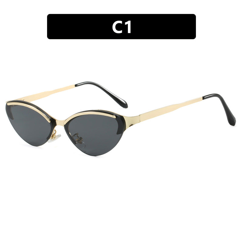 Dame Cat-Eye solbriller med elegant ramme og UV-beskyttelse Luvikno