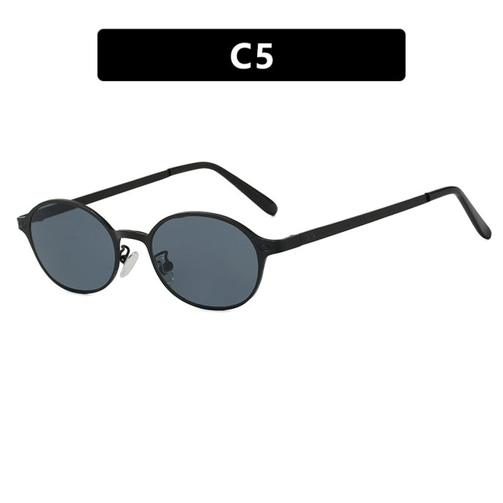Dame rund brille med filigran metallramme og behagelige nesepads Luvikno