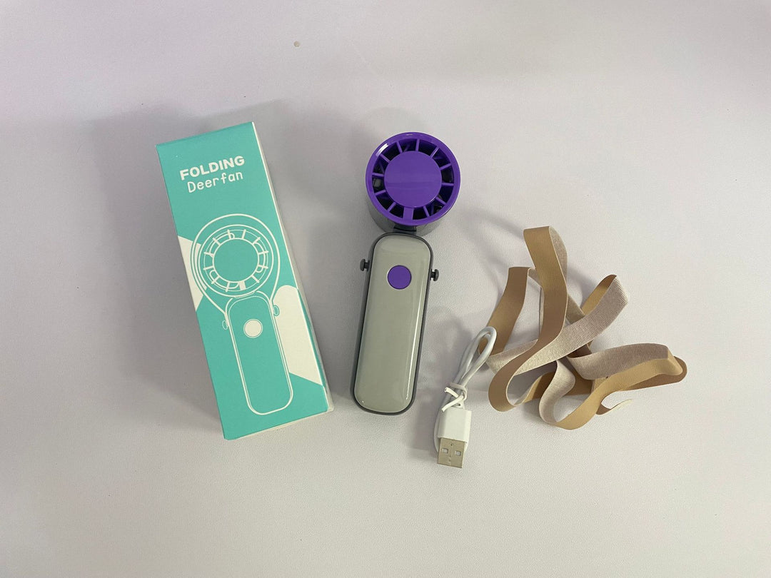 Unisex Bærbar Faltvifte med USB-lading Luvikno