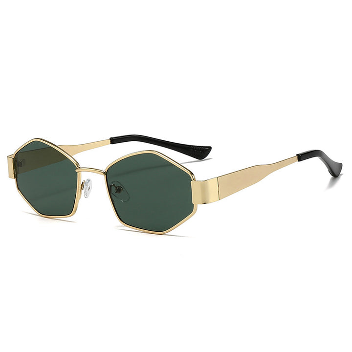 Dame moteriktig solbrille i elegant sekskant-design Luvikno