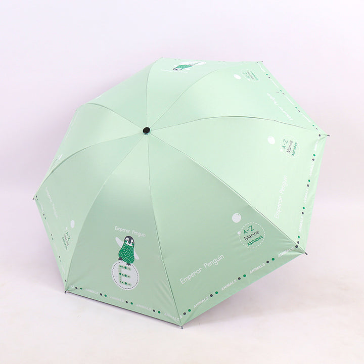 Kvinne Folding Paraply med Morsomt Dyre Design Luvikno