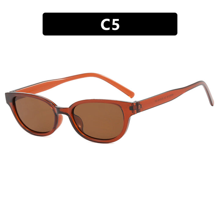 Dame moteriske Cat-Eye solbriller med UV-beskyttelse og lett ramme Luvikno