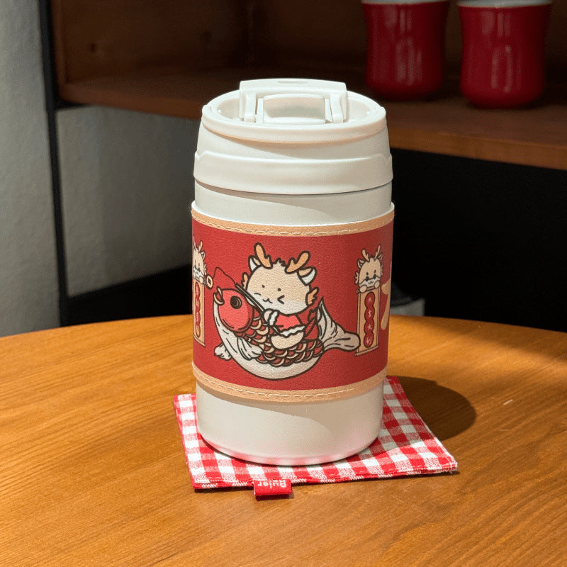 Dame Isolert kaffe-kopp med elegant design og sikkert lokksystem Luvikno