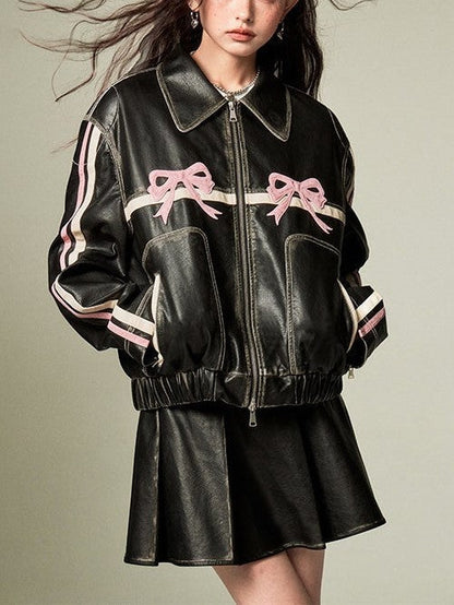 Luvik | Naru Vetoketju Nahkatakki