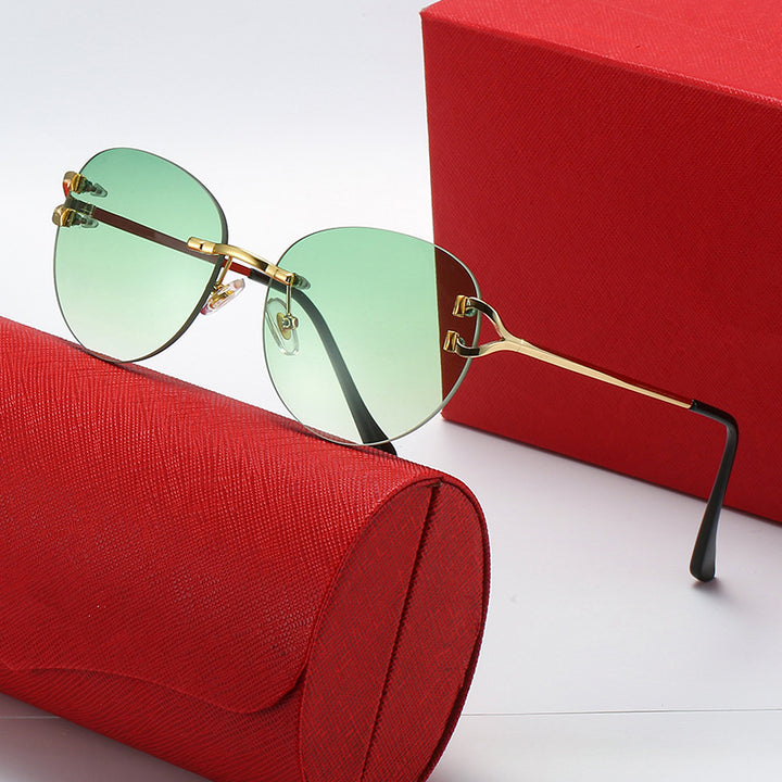 Damer elegant Cat-Eye solbriller med gullsenter og UV-beskyttelse Luvikno