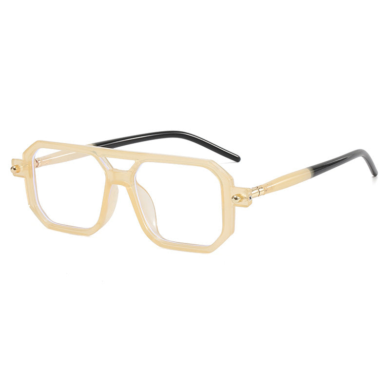 Dame modische Achteck solbrille Luvikno