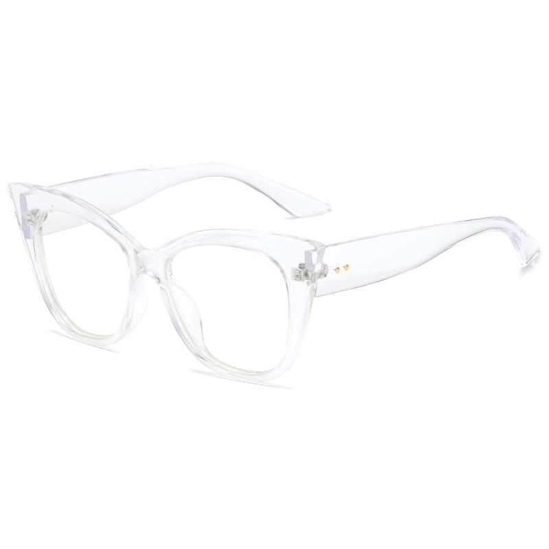 Dame ekstravagante Cat-Eye-solbriller med speilreflekterte linser Luvikno