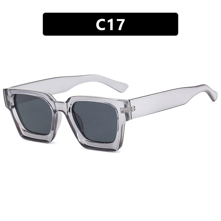 Damer moterik kvadratisk solbrille med robust ramme og gule glass Luvikno