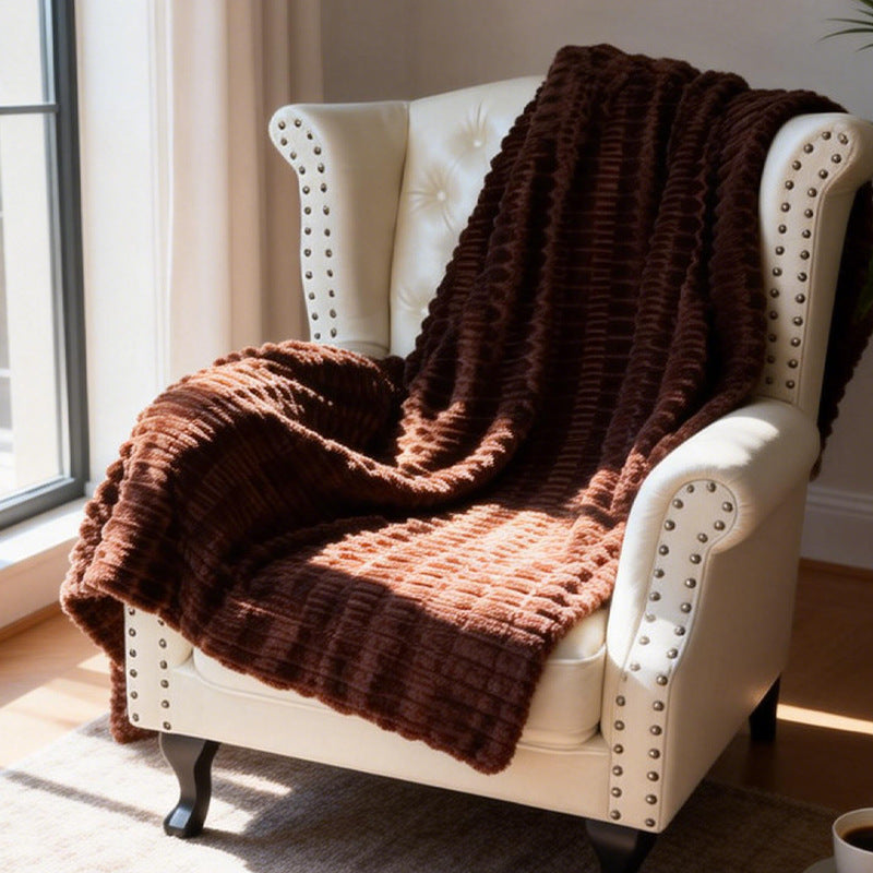 Dame Koselig Struktur-Fleece-Teppe Luvikno