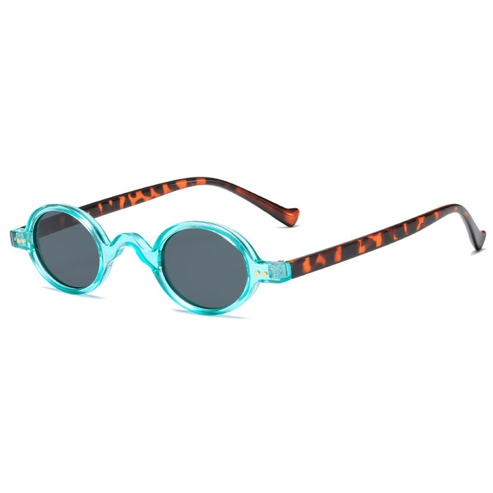 Dame rund solbrille i retrostil Luvikno