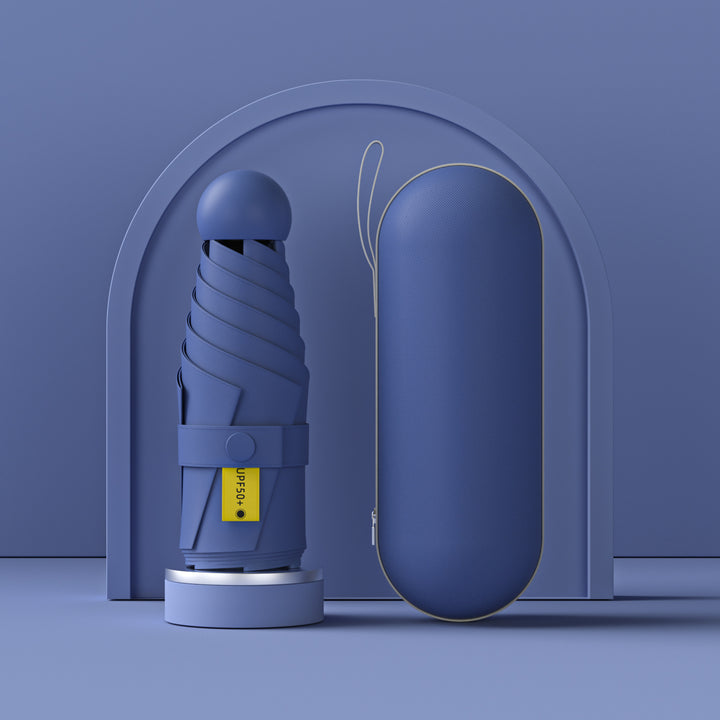 Kvinnenes UV-beskyttende sammenleggbare paraply med innovativ mekanisme Luvikno