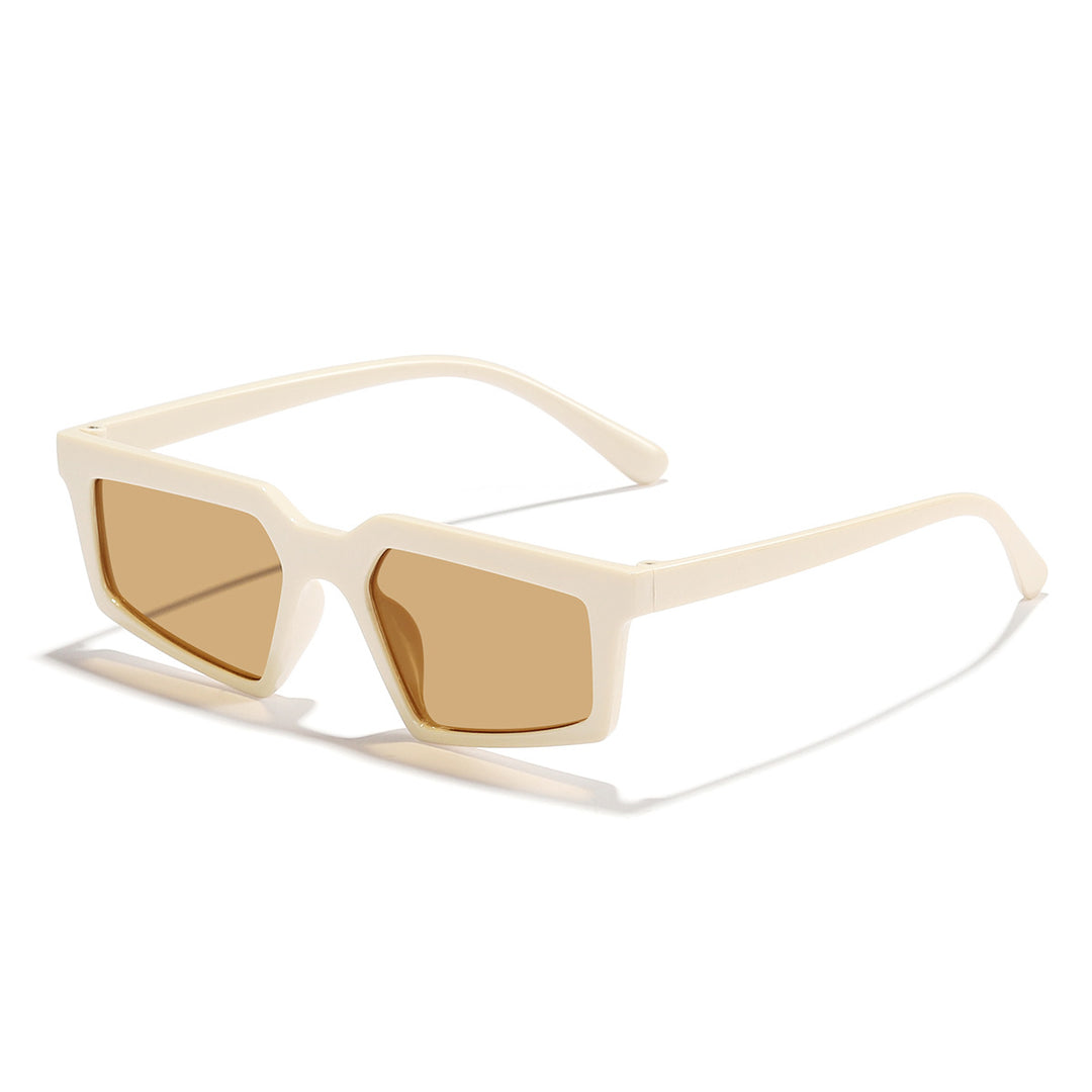 Dame moteriktig solbrille i urban polygon-design Luvikno