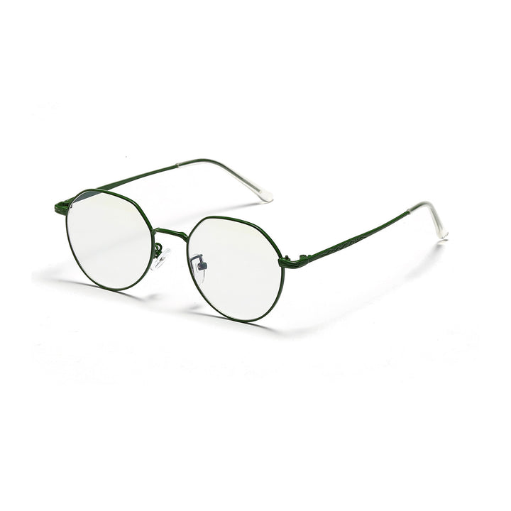 Dame rund brille med filigran metallramme Luvikno