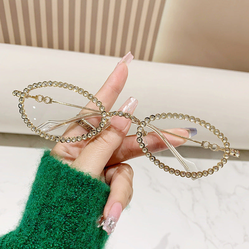 Damen Designer Brille ramme med ekstravagant perleinnramming Luvikno