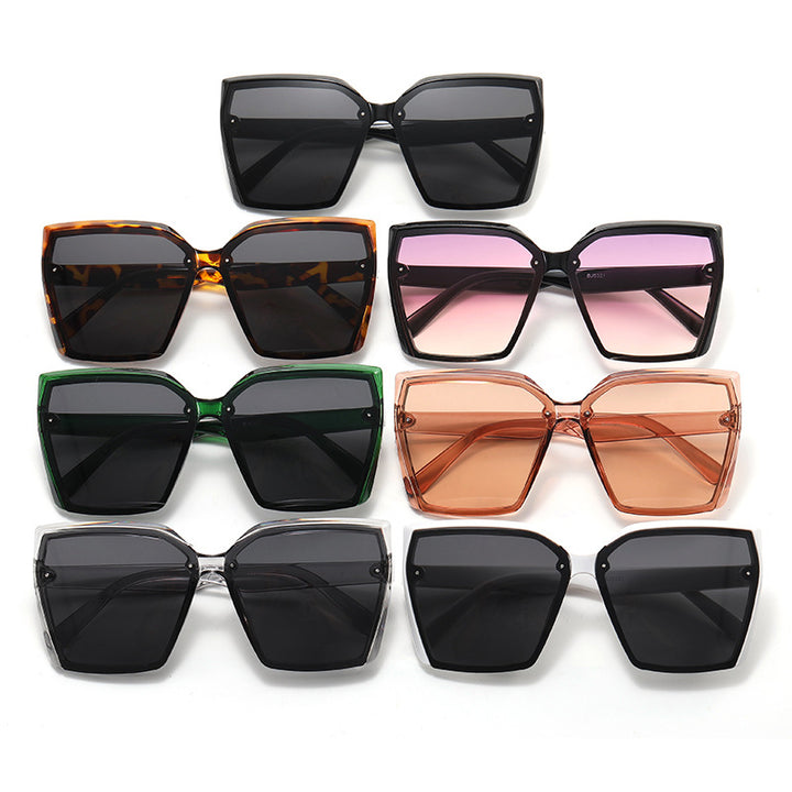 Damer Oversized Solbrille med moderne skilpaddedesign Luvikno