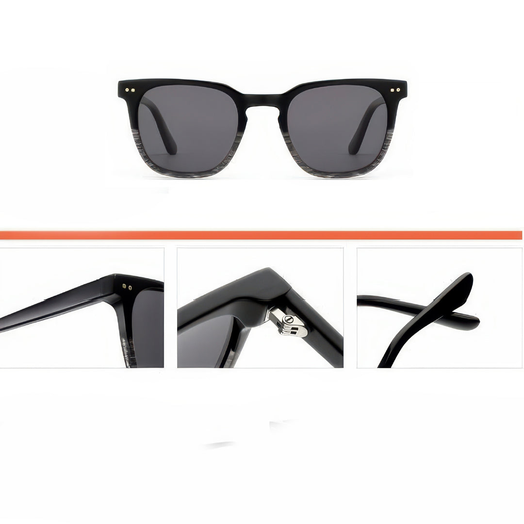 Dame solbrille i moderne, elegante design med høykvalitets plastikkinnramme Luvikno