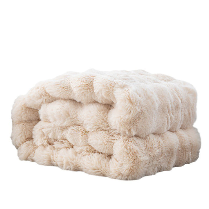 Dame luksuriøs og supermyk fleece-teppe Luvikno
