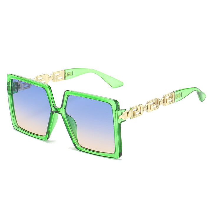 Dame kvadratisk solbrille med luksuriøse detaljer Luvikno