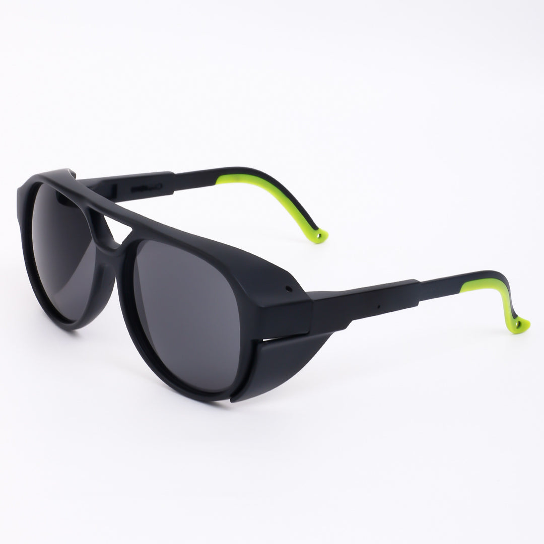 Dame oversized solbriller i geometrisk design med robust ramme og polarisert glass Luvikno