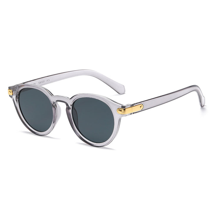 Dame moteriktig solbrille med transparent ramme og robuste glass Luvikno