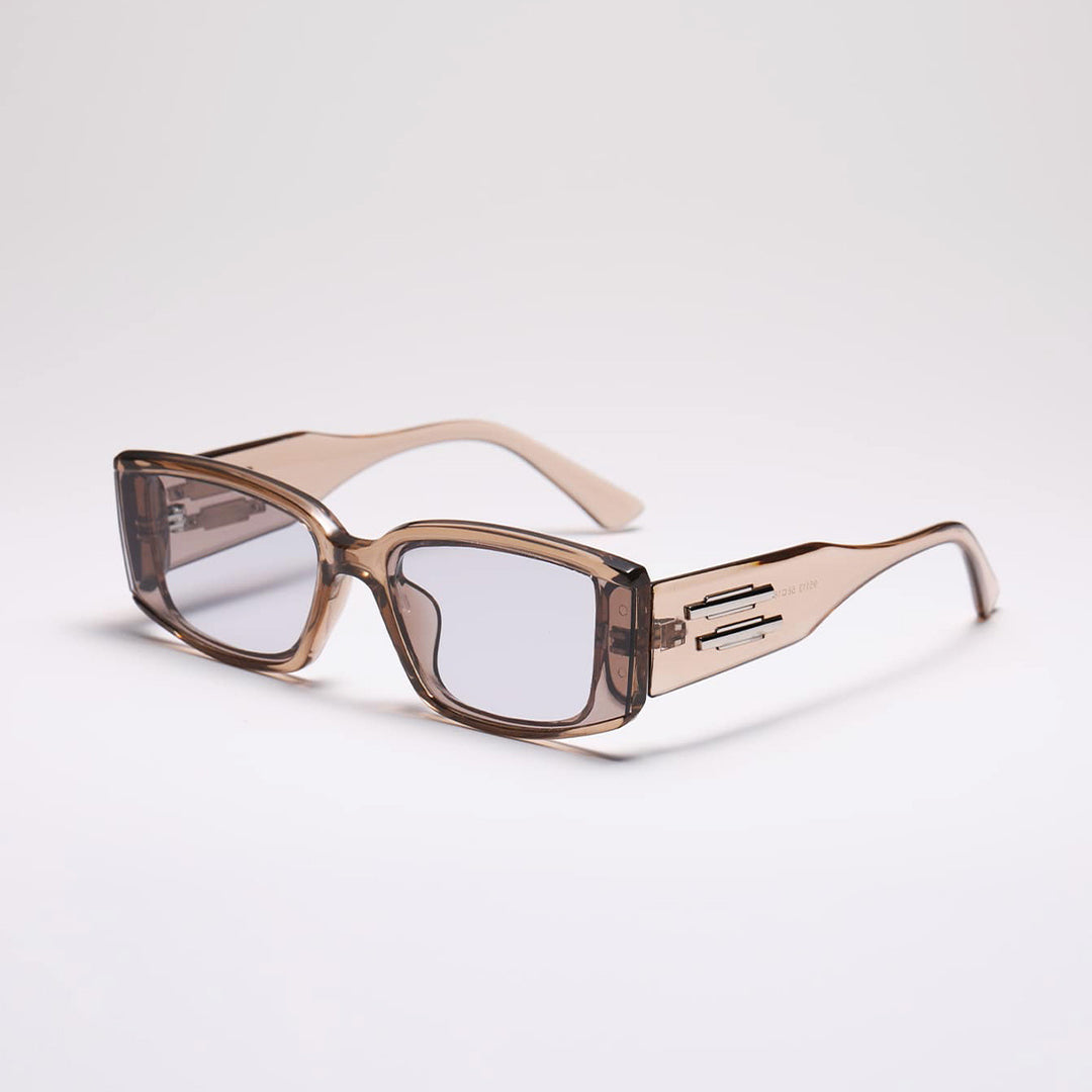 Damer elegant rektangulær solbrille med stilig acetatinnramming Luvikno