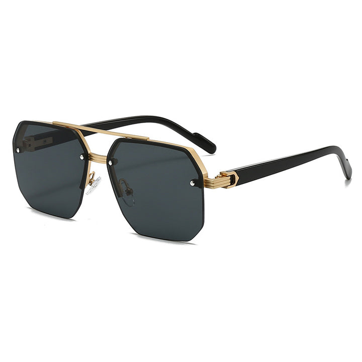 Dame moteriktig solbrille i trendy sekskant-design Luvikno