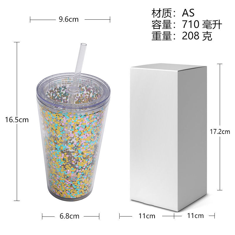 Unisex Glitter Becher Luvikno