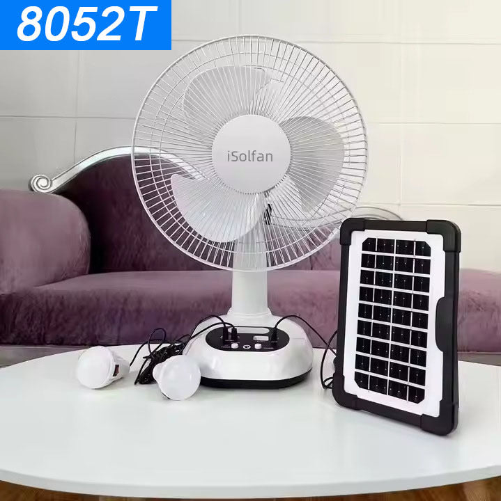 Kvinnenes solcelledrevne bordvifte med integrert LED-belysning og fjernkontroll Skanto