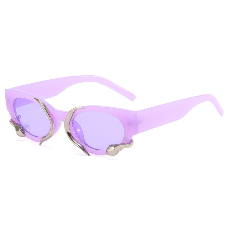 Dame designer solbrille med ekstraordinær detalj Luvikno