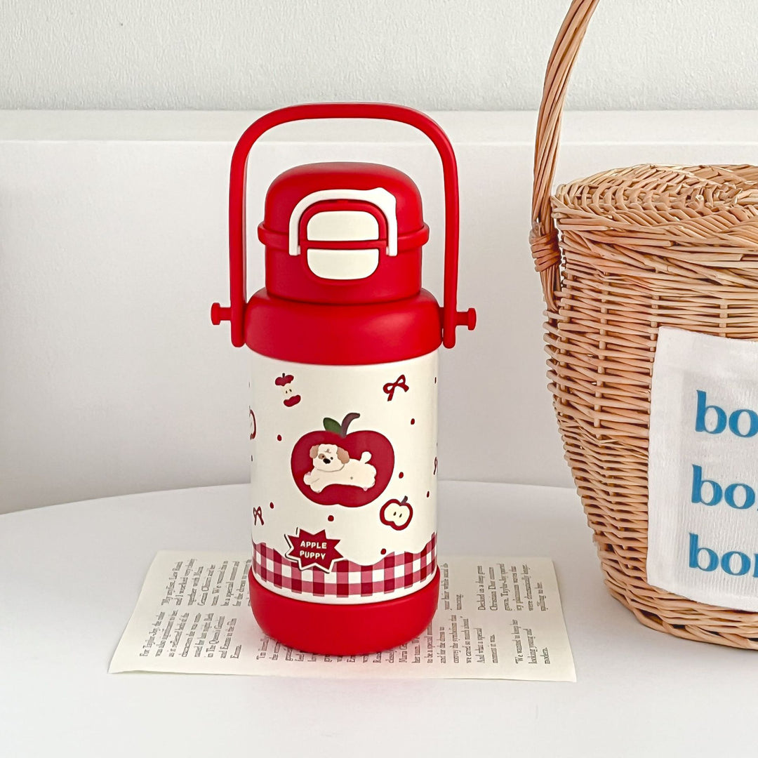 Dame Isolert Termosflaske med søtt dyremotiv Luvikno