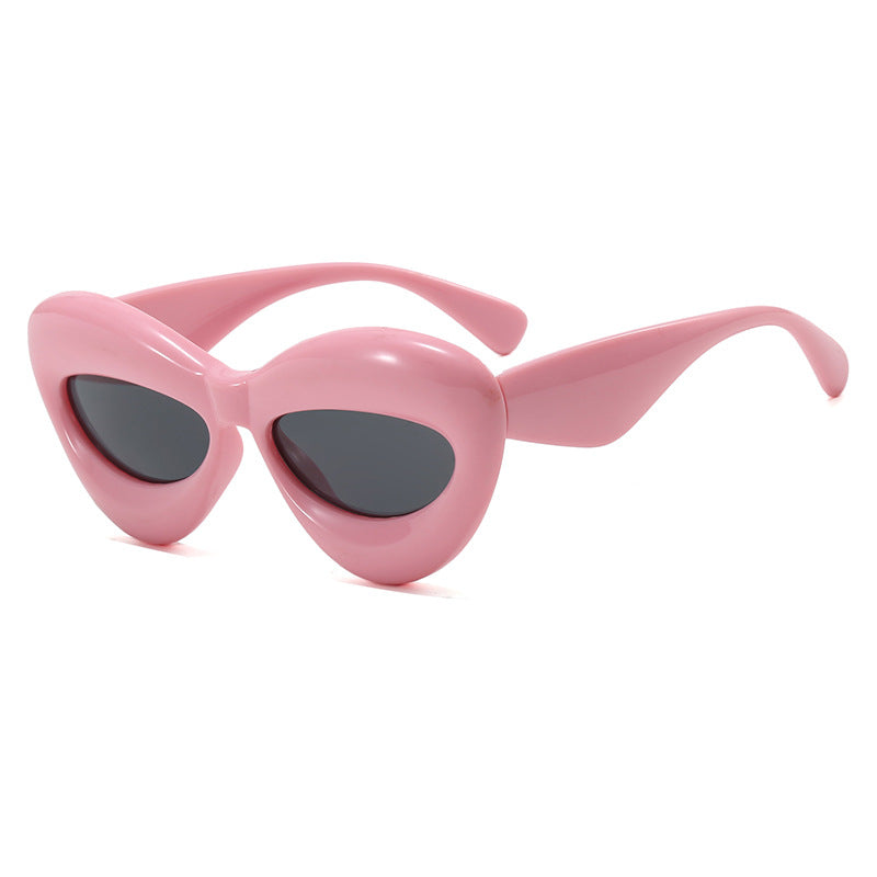 Dame Cat-Eye solbriller med innovativt plastramme Luvikno