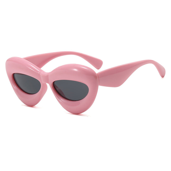Dame Cat-Eye solbriller med innovativt plastramme Luvikno