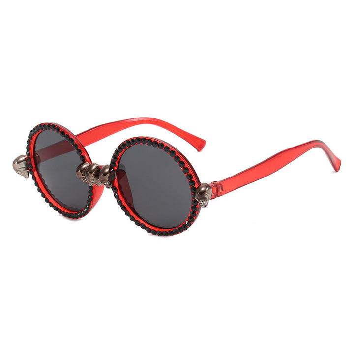 Dame Ekstravagant rund solbrille Luvikno