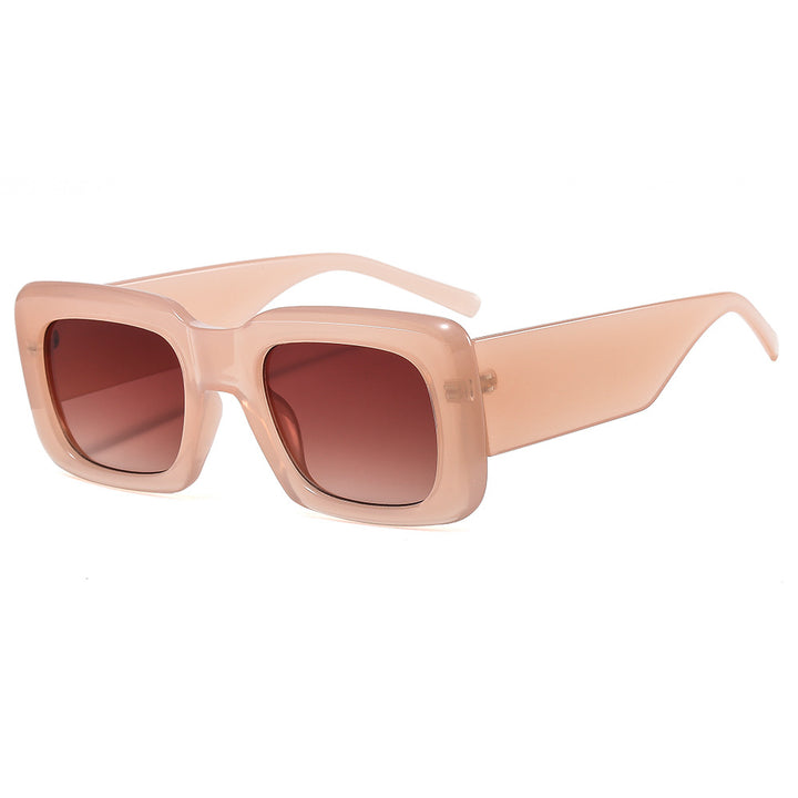 Dame oversized solbriller med kvadratisk ramme og transparent design Luvikno