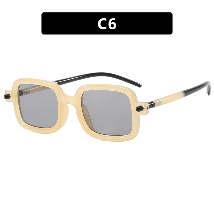 Dame firkantet solbrille med trendy ramme og komfortabel passform Luvikno