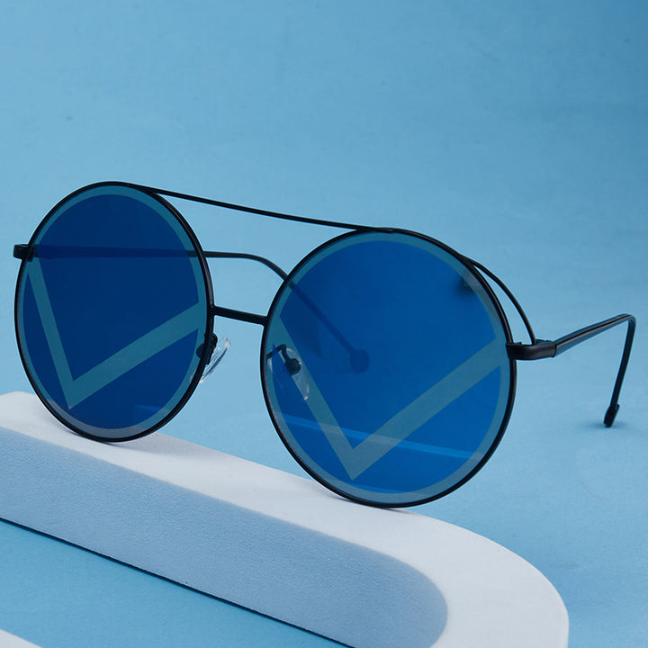 Kvinnelige fashionable runde solbriller Luvikno