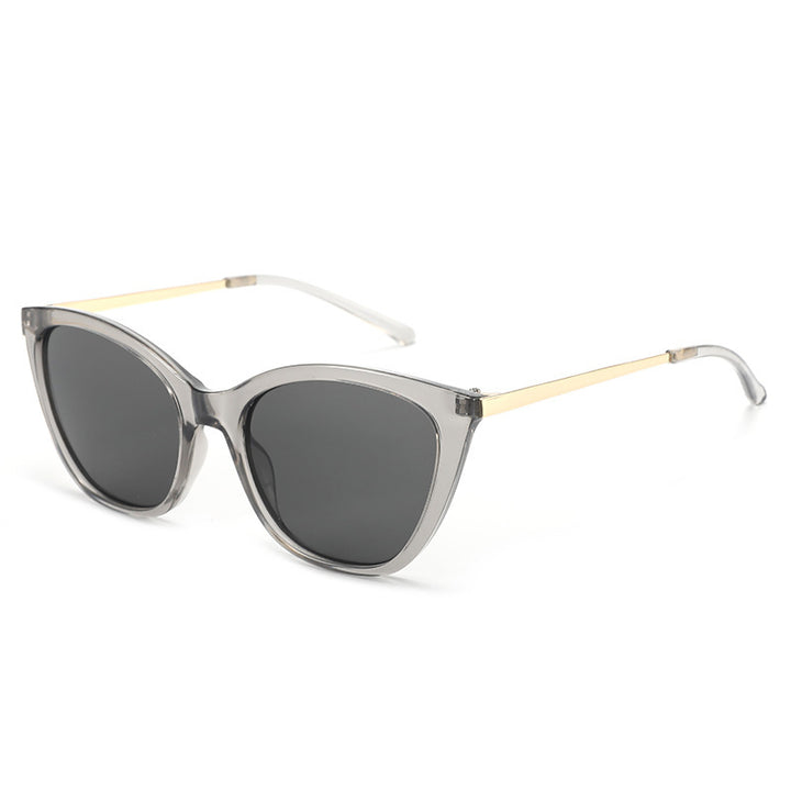 Dame elegant Cat-Eye solbrille med høy kvalitet ramme og UV-beskyttelse Luvikno