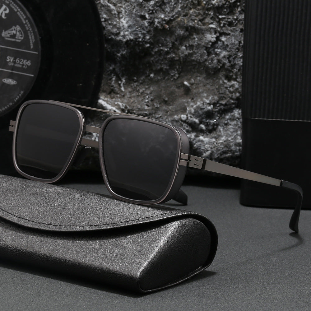 Herre premium solbrille i moderne kvadratisk design Luvikno