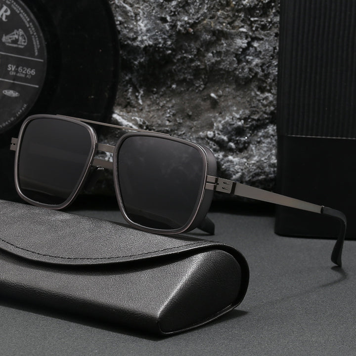 Herre premium solbrille i moderne kvadratisk design Luvikno