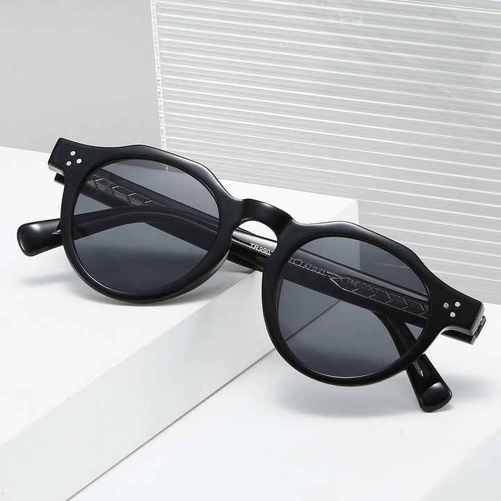 Dame Stilig Solbrille i innovativt åttkantet design Luvikno