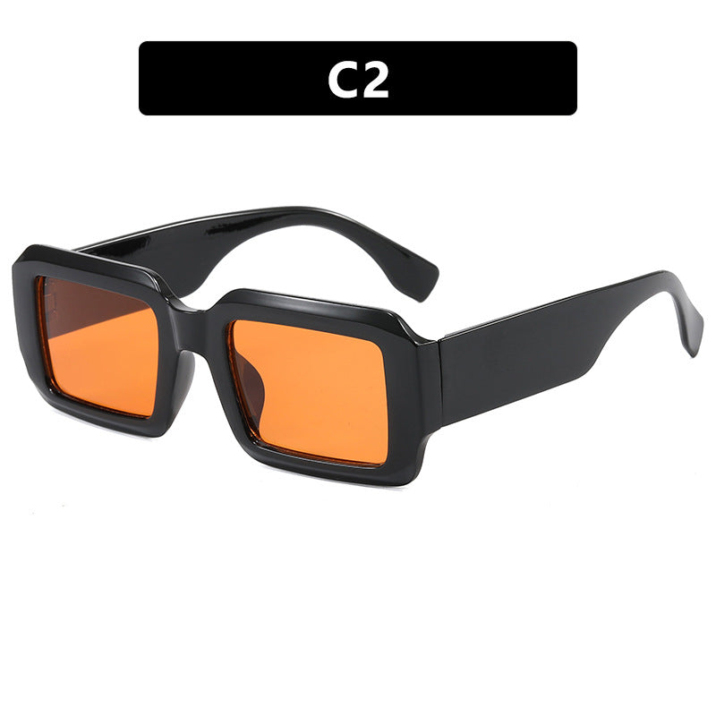 Dame oversized kvadratisk solbrille med moderne plastikkramme Luvikno