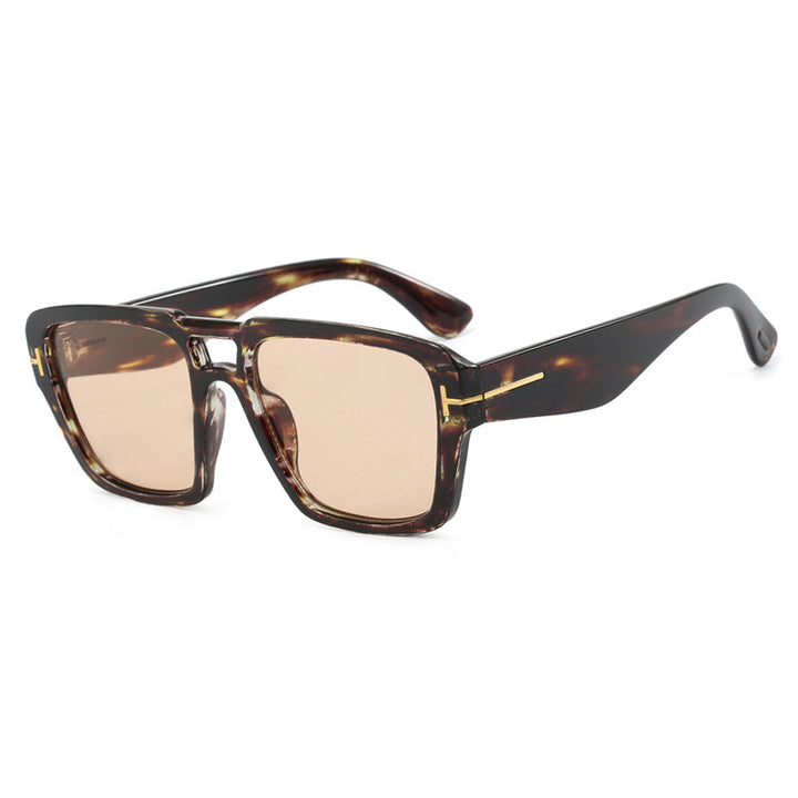 Damer moteriktig kvadratisk solbrille Luvikno